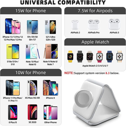 Trifold 3-in-1 Foldable Wireless Charger